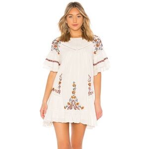 Free People Pavlo Embroidered Mini Dress